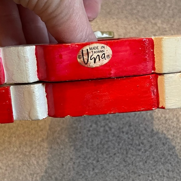 HP 🔥2 Vera Noel Snowman & Angel Wood Napkin Holders - Picture 3 of 8